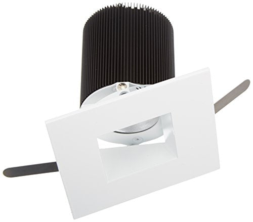 WAC Lighting HR-2LED-T509F-W-WT Tesla LED 2-Inch Lens Adjustable 45-Degree Square Trim, Warm Light 3000K