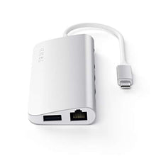 Load image into Gallery viewer, Satechi Type-C Multimedia Adapter with 4K HDMI, Mini DP, USB-C PD, Gigabit Ethernet, USB 3.0, Micro/SD Card Slots - Compatible with 2021 iMac M1, 2020 MacBook Pro/ Air M1 (Silver)
