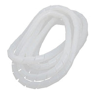 Aexit 25mm Dia Electrical equipment Flexible Spiral Tube Cable Wire Wrap Computer Manage Cord White 6M Length