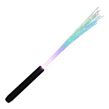 Load image into Gallery viewer, FlashingBlinkyLights Multicolor Fiber Optic Light Up Wand with Black Handle
