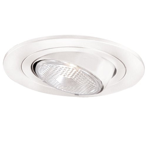 HALO Recessed 996P 4-Inch Trim PAR20 Lamp with White Eyeball, White