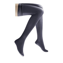 Load image into Gallery viewer, JOBST UltraSheer Thigh High with Lace Silicone Top Band, 20-30 mmHg Compression Stockings, Closed Toe, X-Large, Midnight Navy
