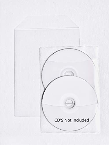 100 Clear CPP Movie Plastic Sleeves + 2 Disc Non-Woven Sleeves by StarTechDeals