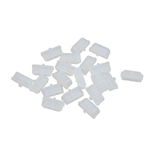 Aexit 20Pcs Clear Cord Management HDMI Silicone Stopper for Protect Data Port Cable Sleeves of PC