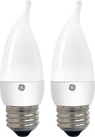 GE Lighting 31019 LED Chandelier Bulb with Medium Base, 4.5-Watt, Soft White, 2-Pack, 2 Piece