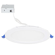 Load image into Gallery viewer, Maxxima 6 in. Dimmable Slim Round LED Downlight, Flat Panel Light Fixture, Recessed Retrofit, 1050 Lumens, Neutral White 4000K, 14 Watt, Junction Box Included
