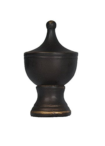 Urbanest Urn Lamp Finial, 1 3/4-inch Tall, Bronze with Gold Highlights