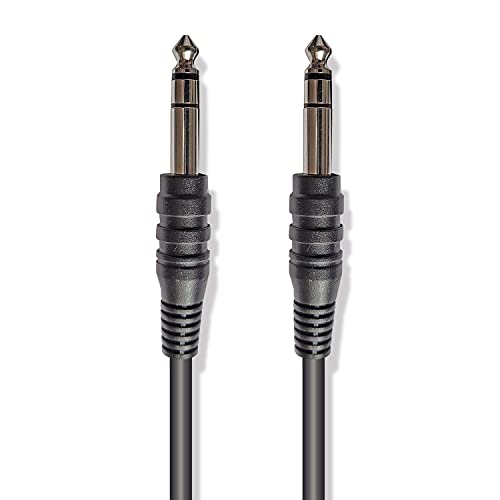 AxcessAbles TRS14-STRS110 Stereo  (6.35mm) Balanced Studio Patch Cable for Mixers/Equalizers/Crossovers/Compressors/Effects Units (10ft)