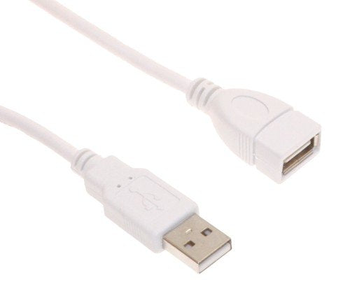 USBGear 2ft. White USB Cable A to A Extension Cable USB 2.0 High-Speed UltraFlex