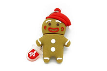 Load image into Gallery viewer, 2.0 Gingerbread Man Christmas Hat 16GB USB External Hard Drive Flash Thumb Drive Storage Device Cute Novelty Memory Stick U Disk Cartoon
