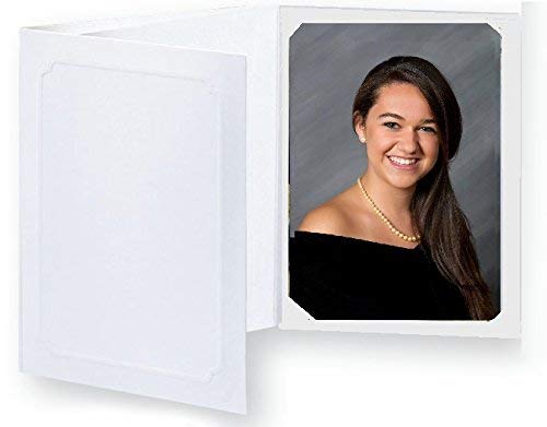 White Photo Folder for 5x7/4x6 (Pack of 100), Cut corners.