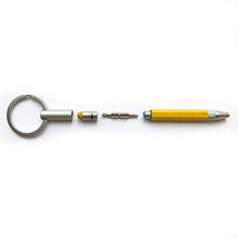 Load image into Gallery viewer, Troika Micro Construction Pen &amp; Stylus Key Ring, Yellow (KYP25YE)
