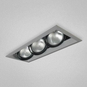 Eurofase TE133-0N 3-Light PAR30 Recessed Mutiple Strip Trim, Platinum