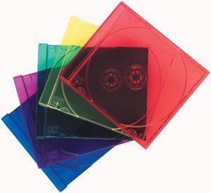 Discwasher 1158 CD 10-Pack Jewel Cases, Assorted Colors