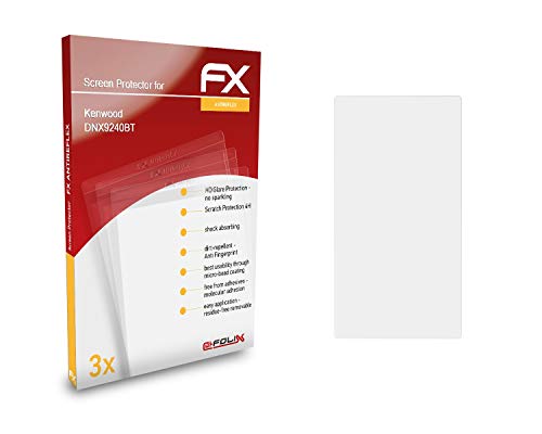 atFoliX Screen Protector Compatible with Kenwood DNX9240BT Screen Protection Film, Anti-Reflective and Shock-Absorbing FX Protector Film (3X)