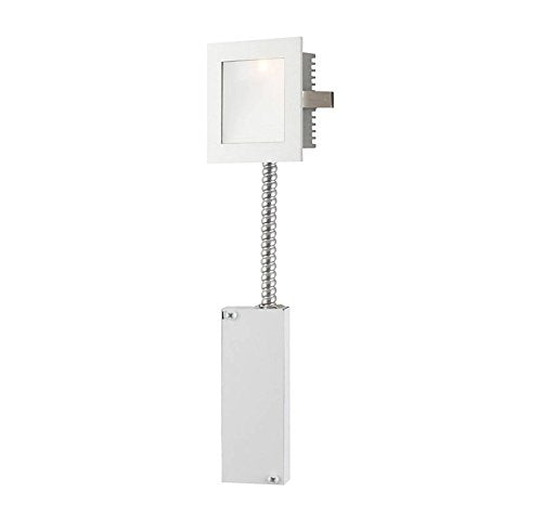 Alico Industries WLE-101W-RM Main Wall LED Retrofit Recessed Step Light, White Trim with Opal Lens