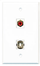Load image into Gallery viewer, RiteAV - 1 Port RCA Red 1 Port USB B-B Wall Plate - Bracket Included
