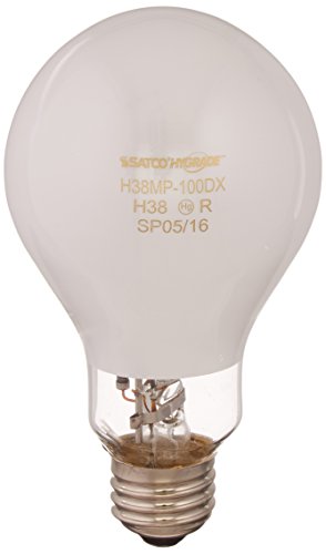 Satco S1933 3900K 100-Watt Coated Medium Base A23 Mercury Vapor Lamp