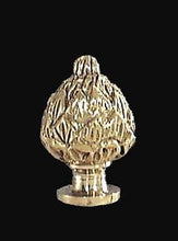 Load image into Gallery viewer, B&amp;P Lamp Brass Finial 1/4-27F Threaded Base for Standard Lamp Harps
