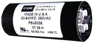 CORNELL DUBILIER PSU4335B ALUMINUM ELECTROLYTIC CAPACITOR 43-52UF 220V, 20%, QC (10 pieces)