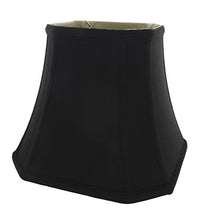 Load image into Gallery viewer, Upgradelights 10 Inch Cut Edge Black Silk Lamp Shade (6x10x8)
