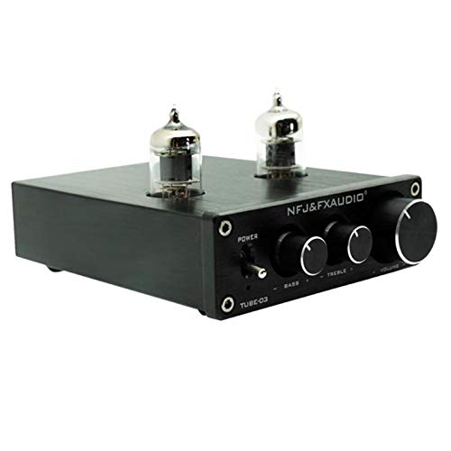 Phoncoo 12V1A TUBE-03 HiFi Buffer 6J1 Tube Pre-Amplifier Music Amplifier with Treble Bass Tone Regulation