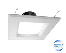 Load image into Gallery viewer, NICOR Lighting 6 inch White Square LED Recessed Downlight in 4000K (DQR6-10-120-4K-WH-BF)
