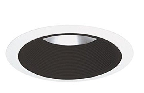 Juno Lighting Group 244B-WH Shallow Baffle Trim, 6 Inch, Black/White