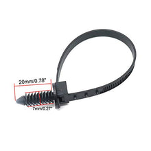 Load image into Gallery viewer, S SYDIEN 50Pcs Black Nylon Push Mount Car Cable Zip Tie Self-locking 6.9&quot;Length
