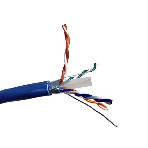 Micro Connectors 1000 Feet Solid Shielded (STP) CAT6 Bulk Ethernet Cable - Blue (TR4-560SH-BL)