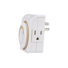 Load image into Gallery viewer, Woods 50001WD Indoor 24-Hour Heavy Duty Plug-In Mechanical Timer, 1 Grounded Outlet
