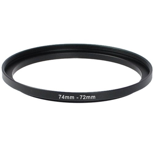 Bower 74mm to 72mm Step Down Black Ring Adapter FOR SONY DSC-H7 DSC-H9