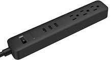 Load image into Gallery viewer, TP Quality 3 Outlet 3 Fast Charging USB Ports Switch Power Strip Surge Protector 4Ft Extension Cord with Flat Plug for Dorm Room Office Home Work iPhone iPad UL Listed Muti-Pack (Black)
