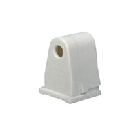 Morris 45233 Single Pin Fluorescent Lamp Holder Fixed, White