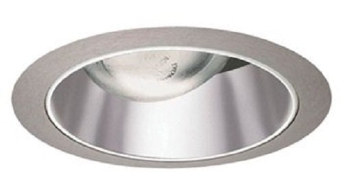 Juno Lighting 26PT-SC 6-Inch Straight Downlight Cone Pewter Alzak with Satin Chrome Trim