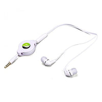 White Retractable Headset Dual Earbuds Earphones with Microphone for Microsoft Nokia Lumia 430 520 521 530 535 635 640 XL 710 735 810 820 822 830 925 928 1020 Icon 920 925 1520 1320