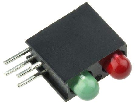 Dialight Indicator, Led PCB, 2-Led, Red/Green - 553-0112F