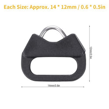 Load image into Gallery viewer, Acouto Lug Ring Camera Strap Triangle Split Ring Alloy Hook and Plastic Cap 5pcs Camera Shoulder Strap Triangle Split Ring Adapters for Camera with Round Eyelet

