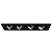 WAC Lighting MT-4LD416T-BK Contemporary Precision Multiples 4-Inch 1X4 Black Trim