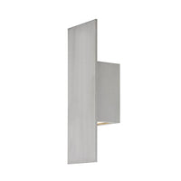 WAC Lighting WS-W54614-AL Icon LED Outdoor Wall Light in Brushed Aluminum, 14 Inches