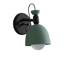 Load image into Gallery viewer, MASO HOME MS-62021 Adjustable Light Direction Pastel Minimalist Modern Creative Aisle Bedroom Bedside Wall Lamp Wall Sconce (Green)
