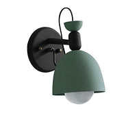 MASO HOME MS-62021 Adjustable Light Direction Pastel Minimalist Modern Creative Aisle Bedroom Bedside Wall Lamp Wall Sconce (Green)