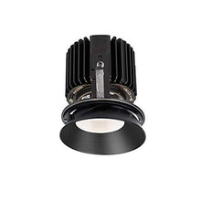 Load image into Gallery viewer, WAC Lighting R4RD1L-W840-BK Volta - 5.75&quot; 36W 60 4000K 85CRI 1 LED Round Shallow Regressed Invisible Trim with Light Engine, Black Finish with Textured Glass
