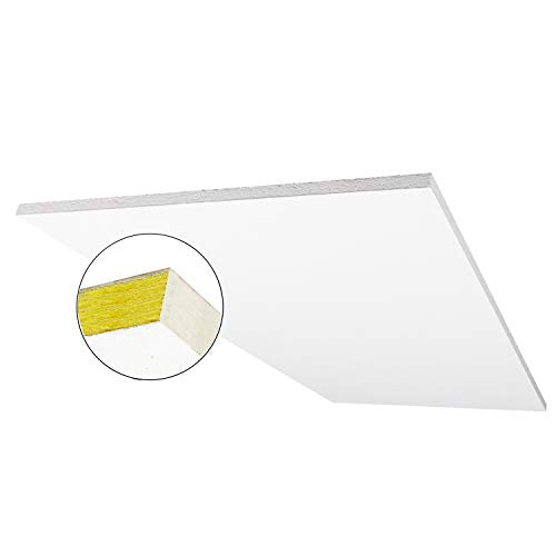 Primacoustic StratoTile 24 x 48-Inch Glass Wool Ceiling Tiles, White, Square Edge, 6-Pieces