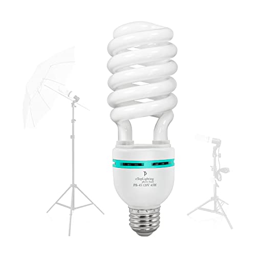 LimoStudio 45 Watt, 6500K Fluorescent Daylight Balanced Light Bulb for Photography and Video Lighting, AGG876
