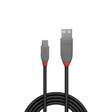 Load image into Gallery viewer, LINDY 36732 1 m Anthra Line USB 2.0 Type A to Micro-B Cable - Black
