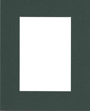 Load image into Gallery viewer, Pack of (5) 24x36 Acid Free White Core Picture Mats Cut for 20x30 Pictures in Pine Green
