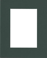 Pack of (5) 24x36 Acid Free White Core Picture Mats Cut for 20x30 Pictures in Pine Green