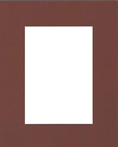 Pack of (5) 24x36 Acid Free White Core Picture Mats Cut for 20x30 Pictures in Brown