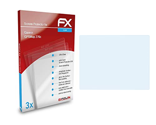atFoliX Screen Protection Film Compatible with Garmin GPSMap 276c Screen Protector, Ultra-Clear FX Protective Film (3X)